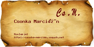 Csonka Marcián névjegykártya